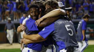 Lake Central players hug following their state championship