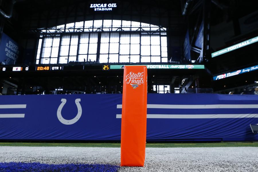 Football State Finals Pylon at Lucas Oil Stadium